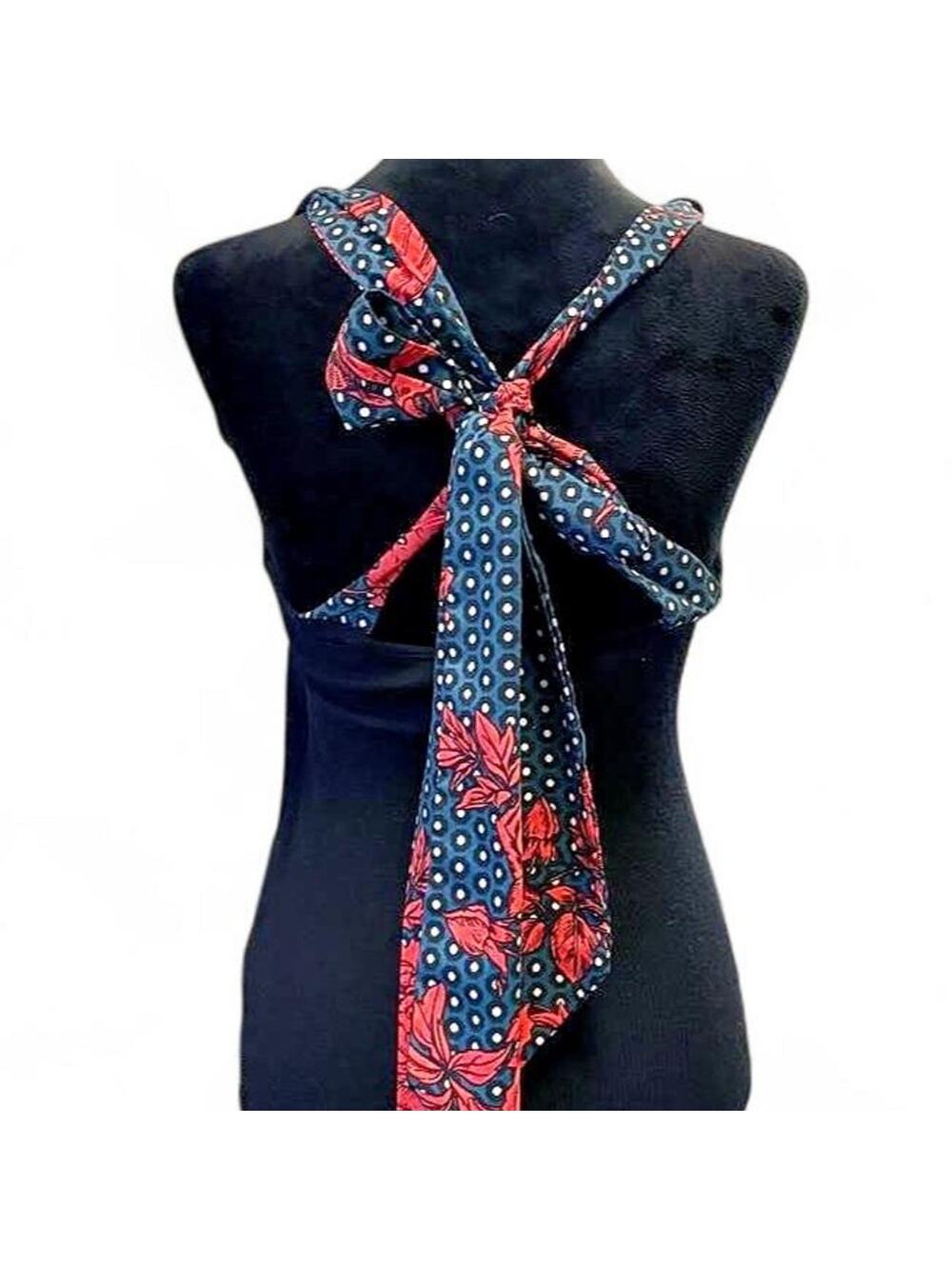 Y2K Open Back Black Tank Top – Indie Bow Tie Top M